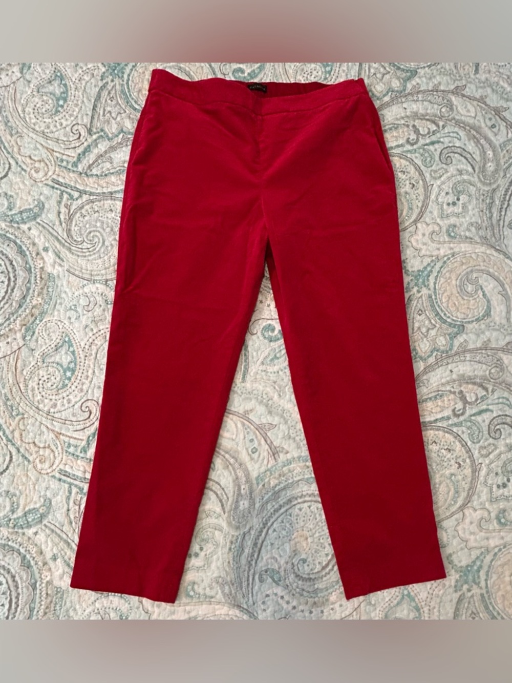 Talbots Women’s Size 16 Cherry Red Velvet Trousers